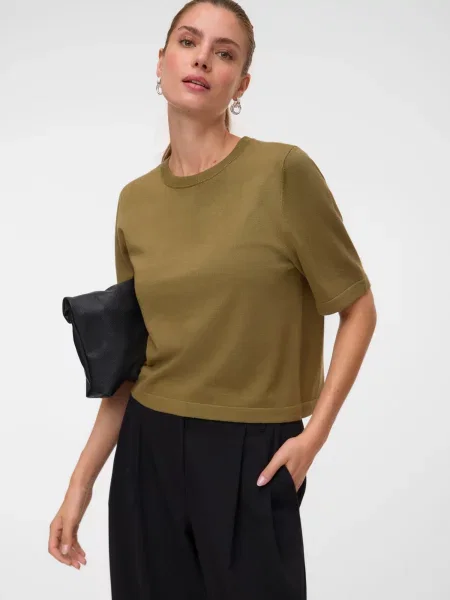 VERO MODA Πουλόβερ VMSILJE λαδί