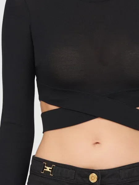 Топ Elisabetta Franchi черный