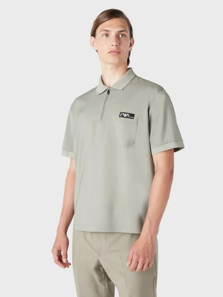 Emporio Armani Поло Вовна сірий