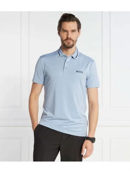 BOSS GREEN Polo Paddytech albastru