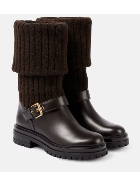 Cizme Gianvito Rossi din piele maro