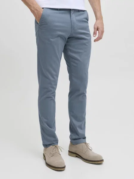 Jack & Jones Chinosy JPSTMarco Bowie Mężczyźni jednolity niebieski