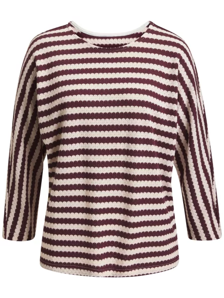 H.I.S Tricou crem / mov vânătă