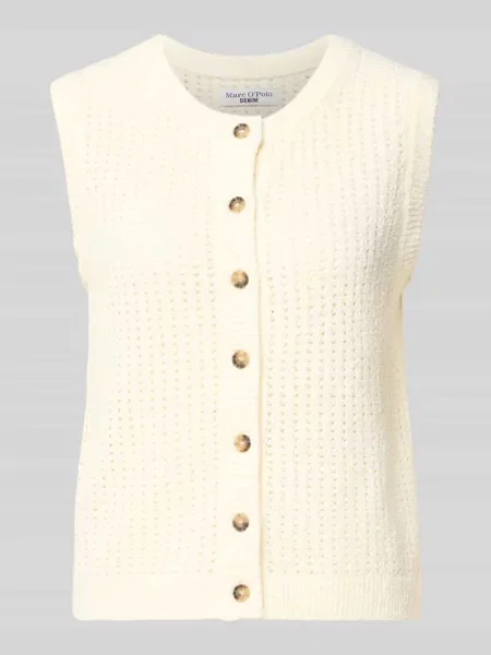 Marc O'polo Denim Kamizelka Z Dzianiny beige biała