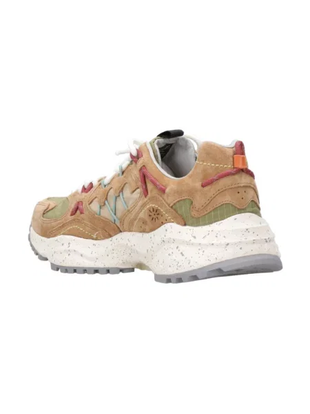 Sneakersy Flower Mountain zamszowe w kwiatki brązowe