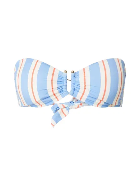 Lindex Bikinový top svetlomodrá / lososová biela