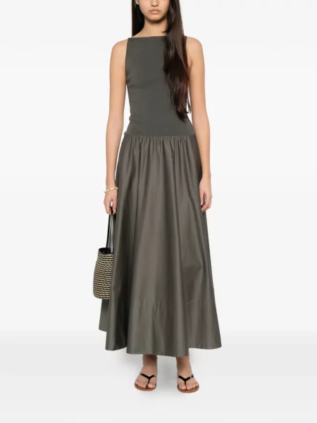 Rochie St. Agni cu spatele deschis verde