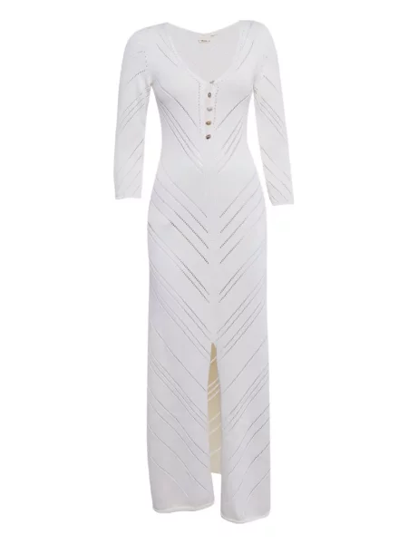 Rochie maxi Cult Gaia cu imprimeu geometric de costum alb