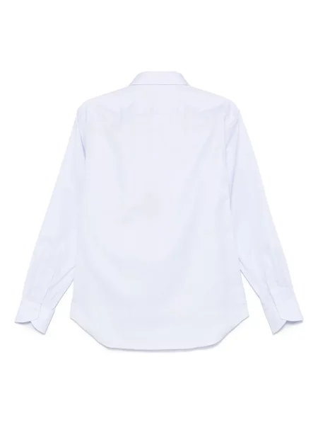 Cămașă Canali din țesătură twill albastru