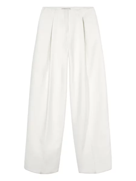 Pantaloni Blumarine plisate alb
