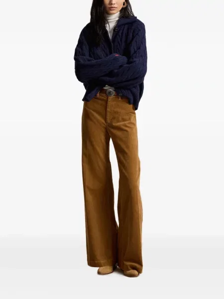 Scurt șapcă Polo Ralph Lauren cu broderie din jerseu maro