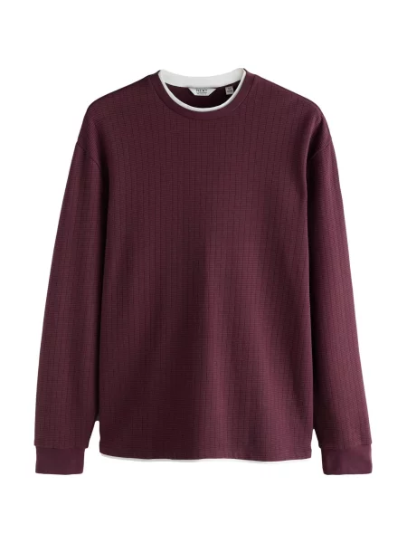 Next Tricou roșu burgundy alb
