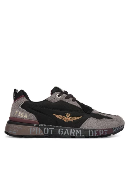 Superge Aeronautica Militare FURRY SNEAKERS črna