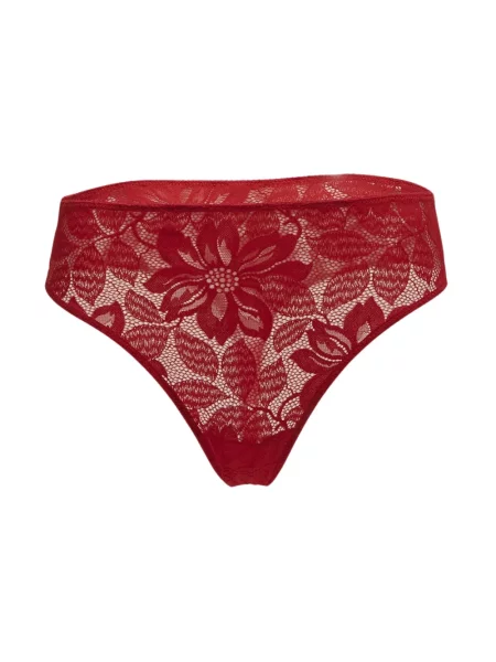 Stringi Wolford koronkowe czerwone