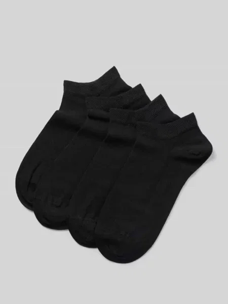 Skarpetki w kroju slim fit z mieszanki w zestawie 4 szt. Christian Berg Men czarne