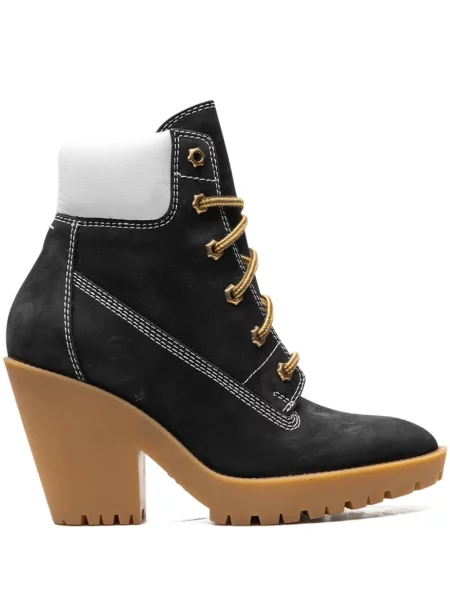Botine Maison Margiela cu șireturi din piele de căprioară negru