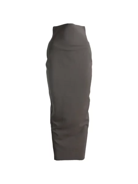 Fustă Rick Owens cu talie înaltă gri
