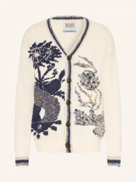 Scotch & Soda Kardigan weiss zielony