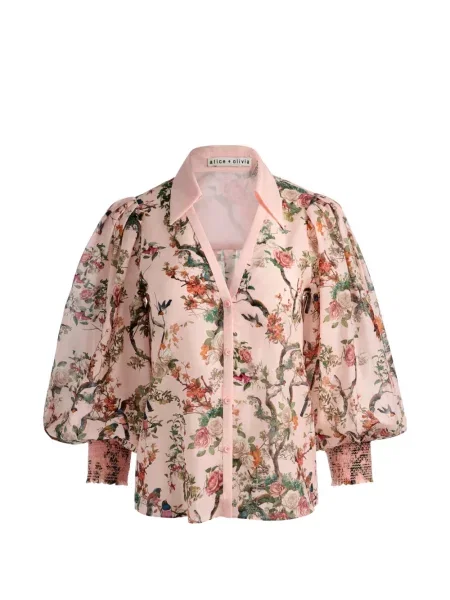 Bluză Alice + Olivia cu model floral cu imagine roz