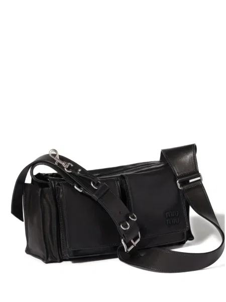 Geanta de piele Miu Miu din piele negru