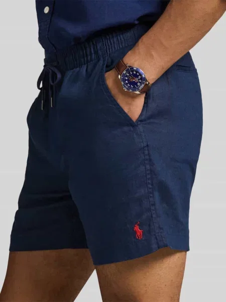 Polo Ralph Lauren Szorty Mężczyzna L Len Linen Shorts niebieski