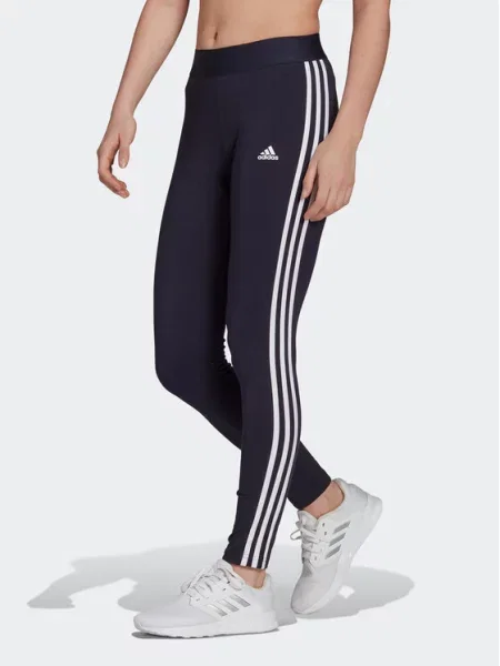 Adidas Legíny 3 Stripes Leggings Modrá bílé