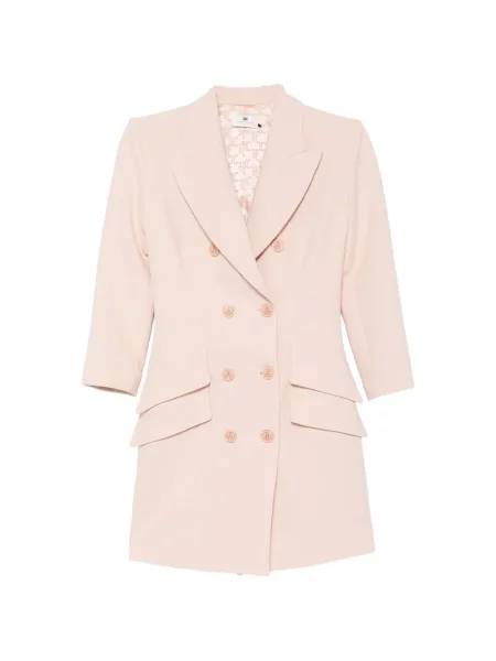 Rochie mini Elisabetta Franchi cu două rânduri de nasturi roz