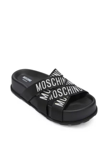 Sandale Moschino cu imagine cu bretele negru