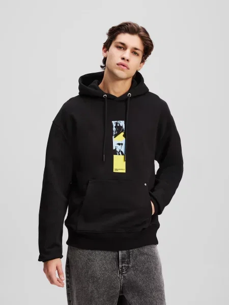 KARL LAGERFELD JEANS Tréning póló világoskék / sárga fekete