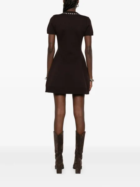 Rochie mini Coperni scurtă de costum maro