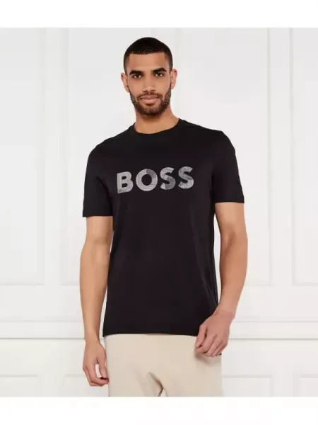 BOSS GREEN Póló Glamping fekete