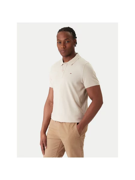Tommy Jeans Polo Slim Fit μπεζ