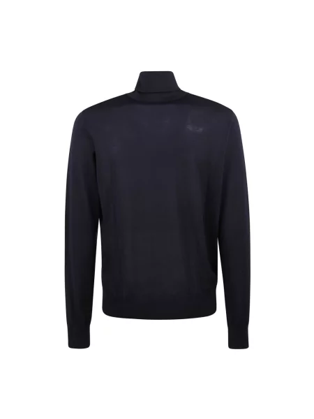 Sweter z golfem Dsquared2 wełniany do golfa niebieski