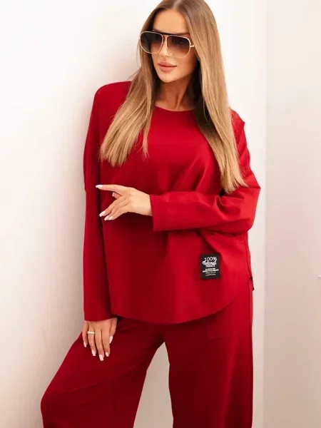 Pantaloni Kesi Włoski bordo