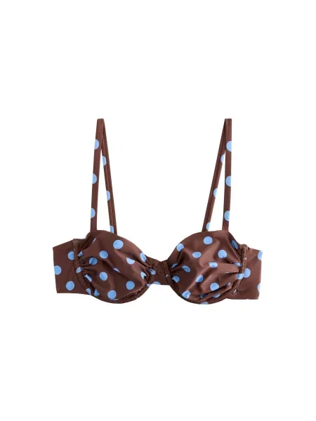 Next Bikini zgornji del golobje / čokolada modra