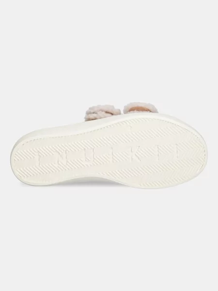 Замшевые кроссовки Inuikii на липучках бежевые