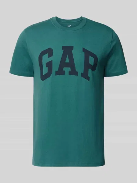 T-shirt z logo i okrągłym dekoltem Gap