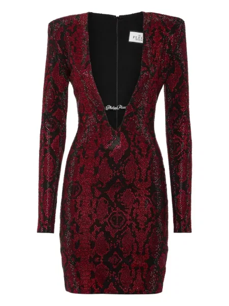 Rochie mini Philipp Plein cu imagine de costum roșu