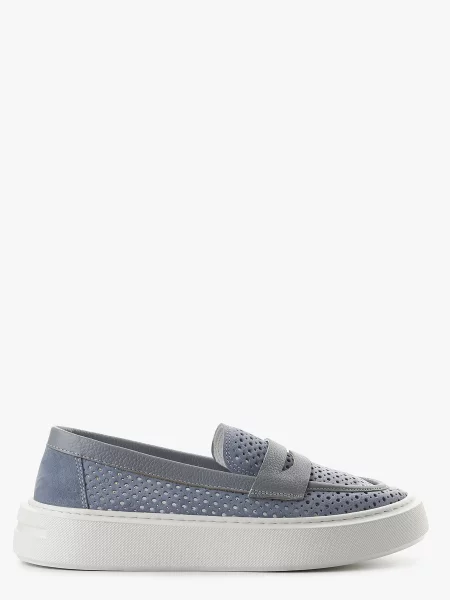 Замшевые мокасины Leberdes голубые