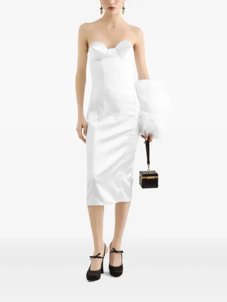 Rochie midi Dolce & Gabbana până la genunchi de costum alb