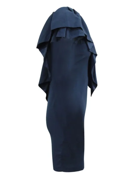 Rochie midi Maje până la genunchi cu un umăr gol de costum albastru