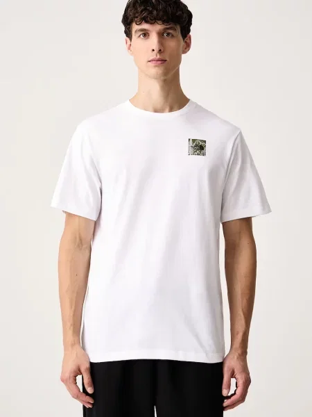 The North Face T-shirt z bawełną Monte biała