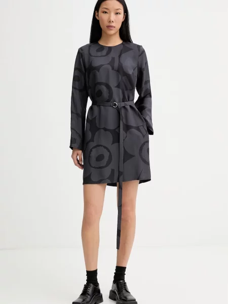 Marimekko rochie din vâscoză negru