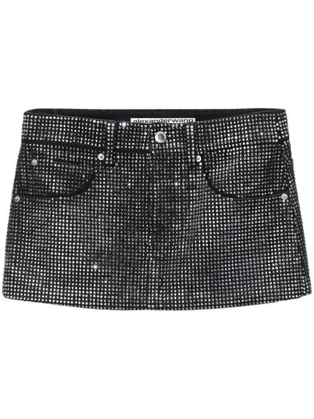 Fusta mini Alexander Wang de cristal negru