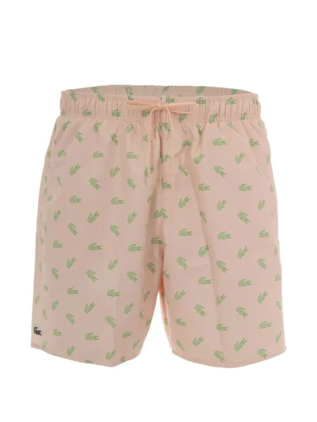 Slip de baie Lacoste cu imagine roz