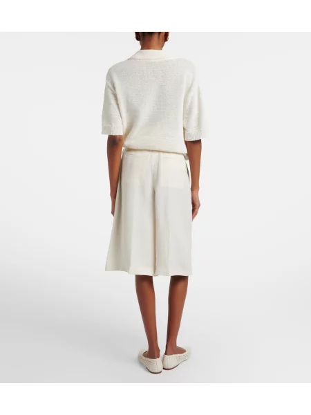 Pantaloni culottes Joseph alb