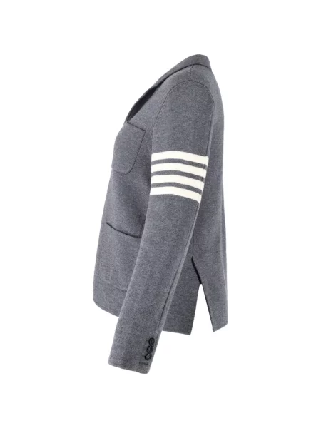 Sacou Thom Browne tricotate gri