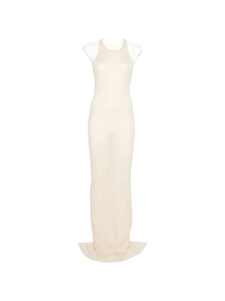 Maxi rochie maxi Rick Owens cu decolteu rotund de costum