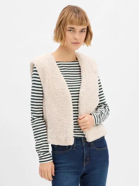 Marie Lund kamizelka pluszowa Frencie Kobiety jednolity 34 biały