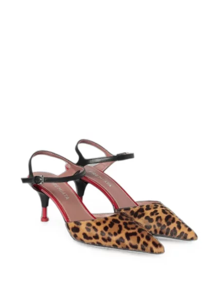 Pantofi cu toc Premiata cu imagine cu model leopard slingback maro